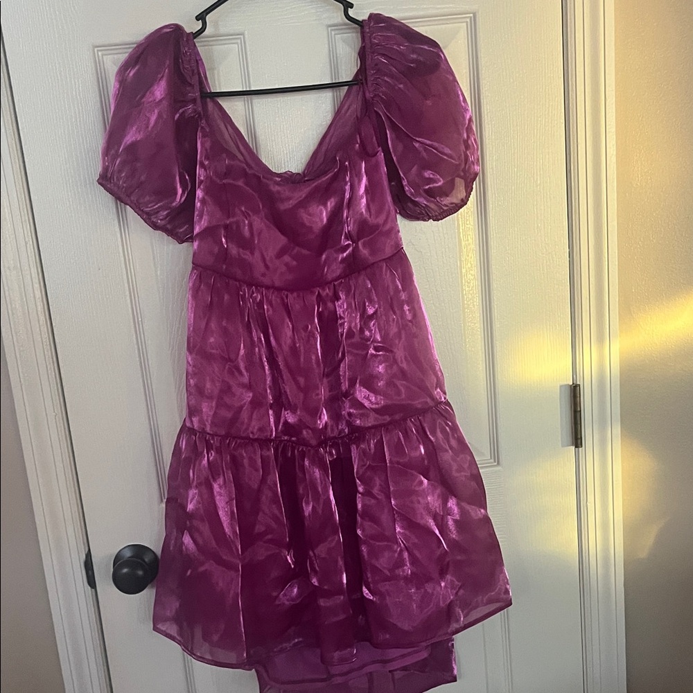 NWT metallic purple dress
